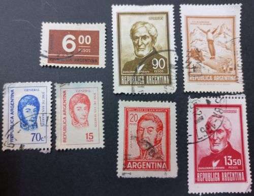 Argentina 7 assorted stamps