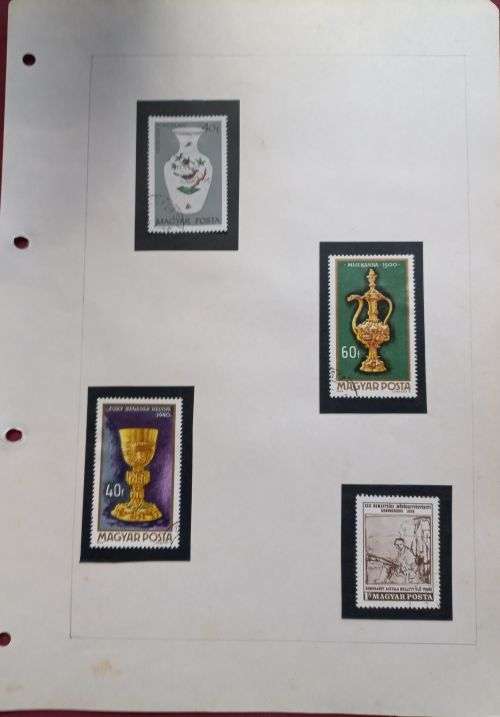 Album Page Famous Paintings Hungary used