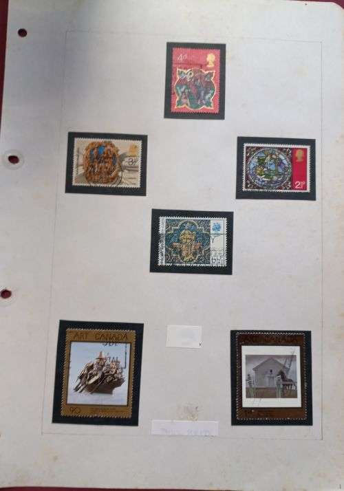 Album Page Famous Paintings Great Britain and Canada used