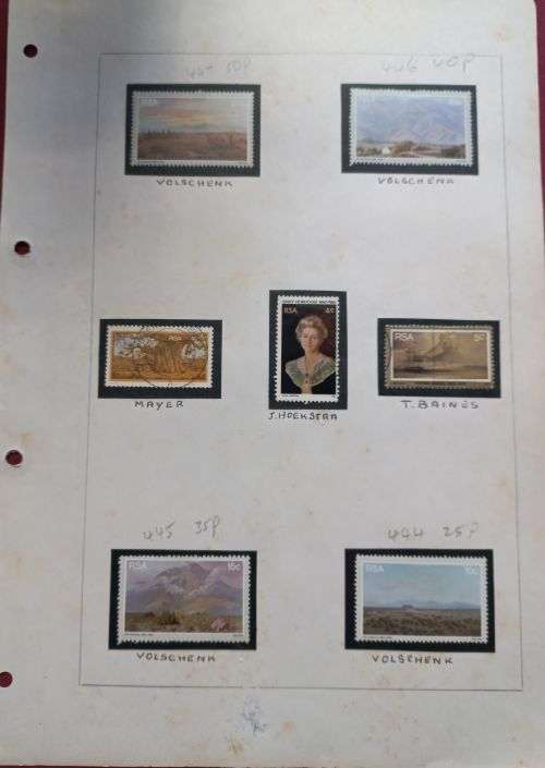 Album Page Famous Paintings RSA  MNH