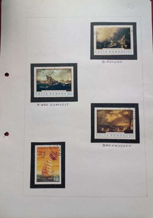 Album Page Famous Paintings  Romania used