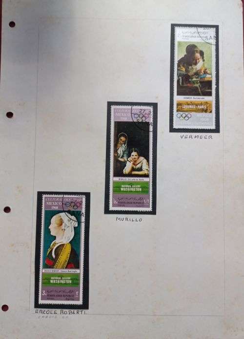 Album Page Famous Paintings Yemen used