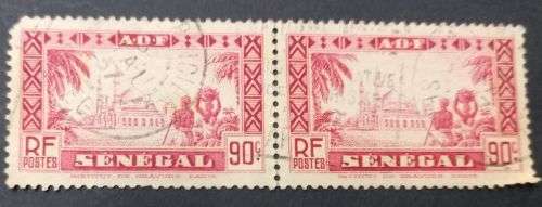 Senegal 1935 -1940 Buildings - Diourbel Mosque 90C pair used