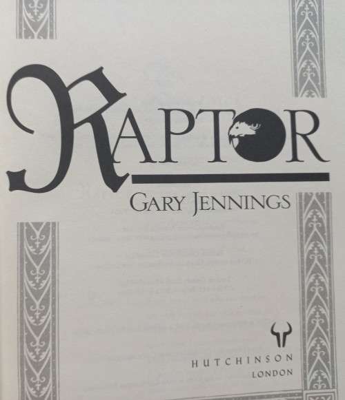Raptor - Gary Jennings - Hardcover - 980 Pages