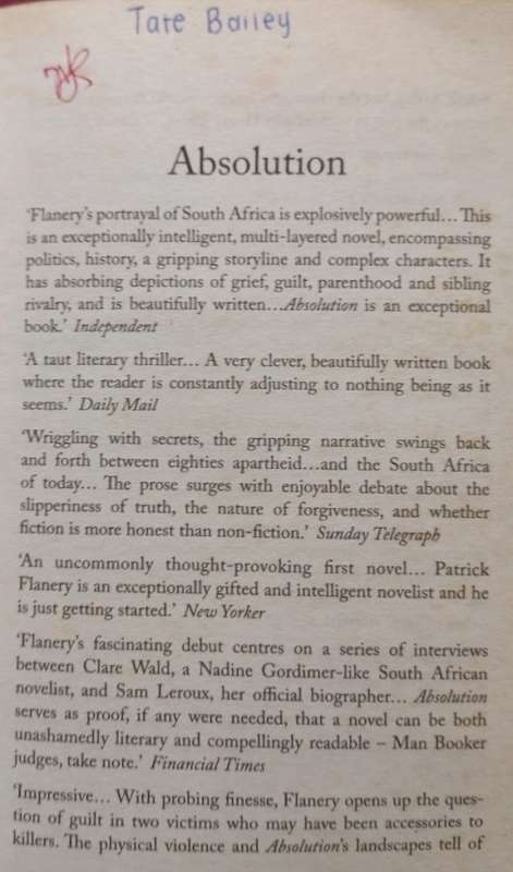 Absolution - Patrick Flanery - Softcover - 389 pages