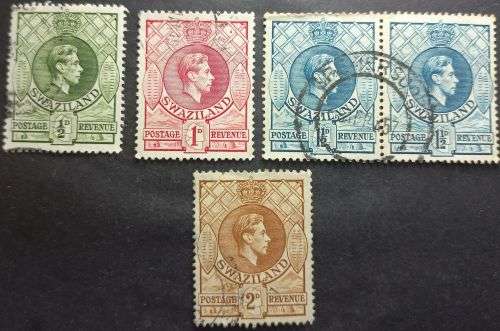 Swaziland  1938 -1954 King George VI part set used