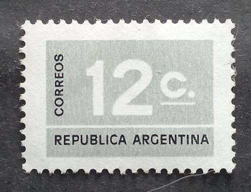 Argentina 1976 12c Numeral Stamps MNH