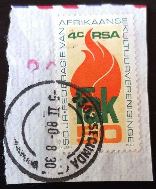 RSA 1979 The 50th Anniversary of F.A.K. (Federation of Afrikaans Cultural Societies) on piece