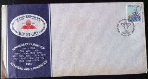 RSA 1983 100 year Centenary Eeufees WP Rugby FDC