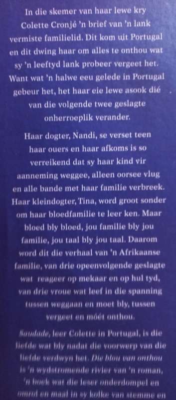 Die Blou van Onthou - Marita van der Vyver - Softcover - 363 Pages