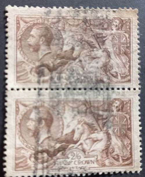 Great Britain 1913 King George V 2/6 pair used