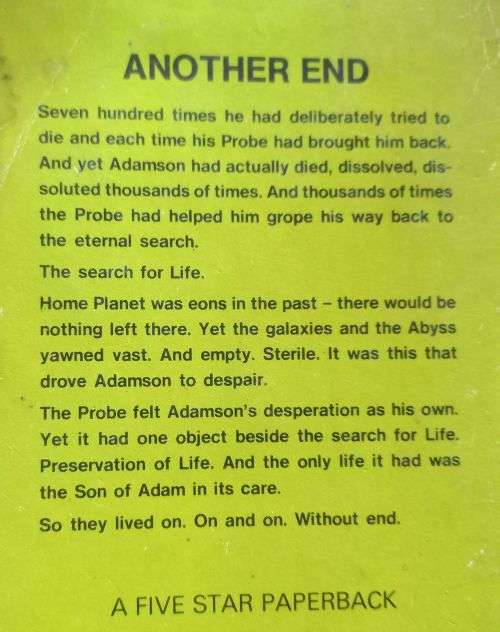 Another End - Vincent King - Softcover - Science Fiction 1st Edition