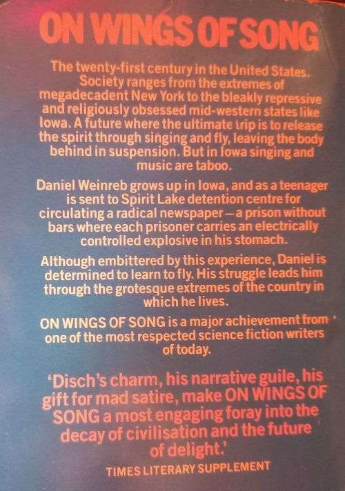 On Wings of Song - Thomas M. Disch - Softcover - Science Fiction