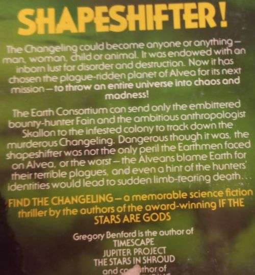 Find the Changeling - Gregory Benford & Gordon Eklund - Softcover - Science Fiction