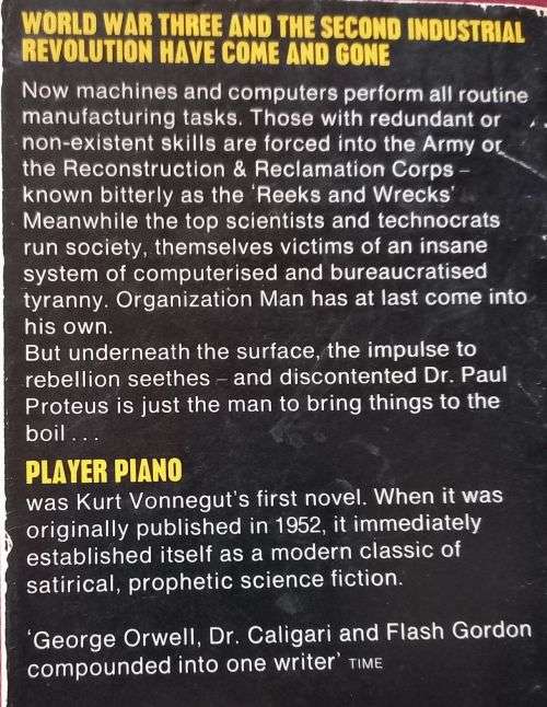 Player Piano - Kurt Vonnegut - Softcover - Vintage Science Fiction