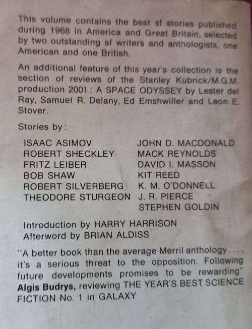The Years Best Science Fiction 2 - Ed by Harry Harrison & Brian Aldiss - Softcover - Science Fiction