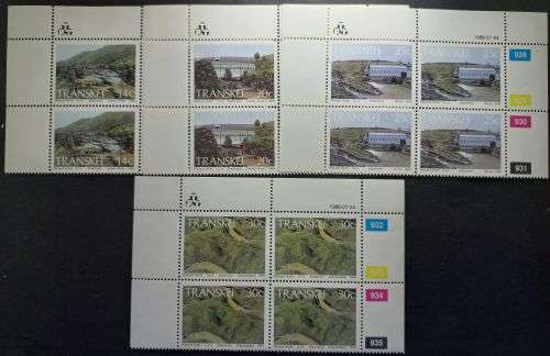 Transkei - Set of 4 Control Blocks 4 - 1986 - MNH - Power Station -1986 - MNH