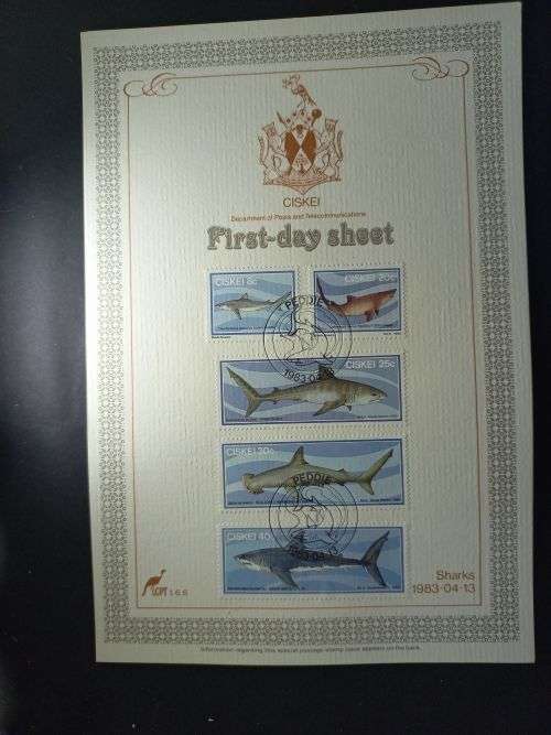 1983 Ciskei Sharks First-day Sheet 1.6.6
