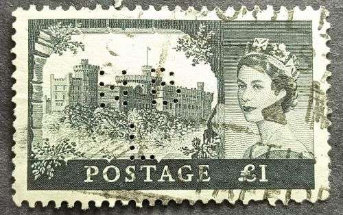 GREAT BRITAIN 1955-58 DEFIN 1 POUND. W/MARK ST EDWARD`S CROWN. SG 539. CAT 35 POUND Used