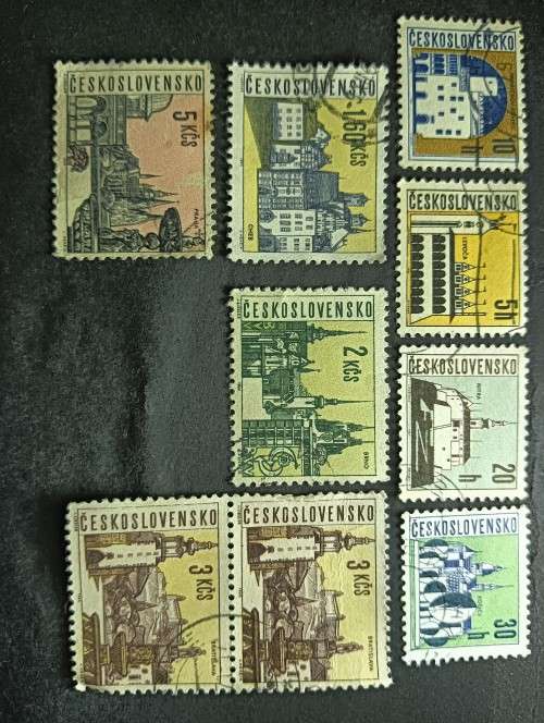 Czechoslovakia 1965 Czech Towns Partial set
