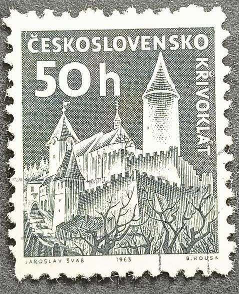 Czechoslovakia 1963 Castles 50h used