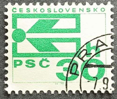 Czechoslovakia 1976 Coil Stamps - Postal Code Campaign 30H used