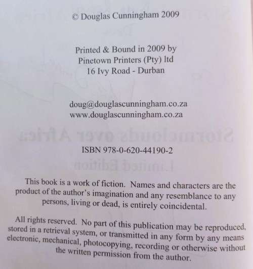 Storm Clouds Over Africa (Signed) - Douglas Cunningham - Softcover - 313 Pages