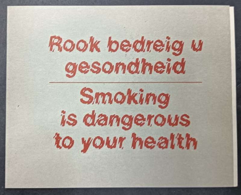 BOPHUTHATSWANA COLLECTORS SHEET 1.11a 1980: Anti Smoking Campaign