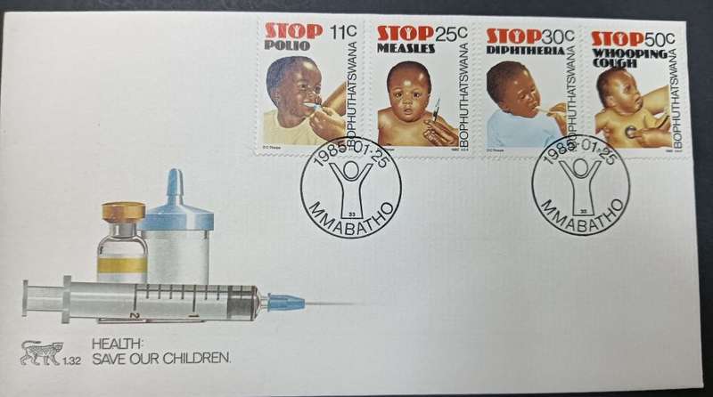 BOPHUTHATSWANA 1985 SAVE OUR CHILDREN FDC 1.32