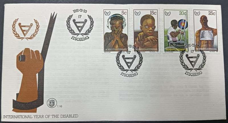 BOPHUTHATSWANA 1981 THE DISABLED FDC 1.16