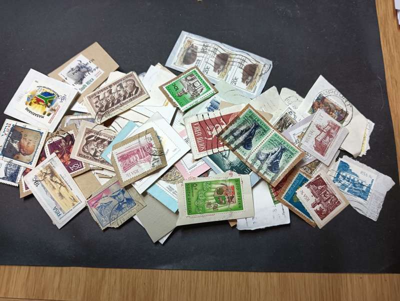 120+ South African stamps on paper