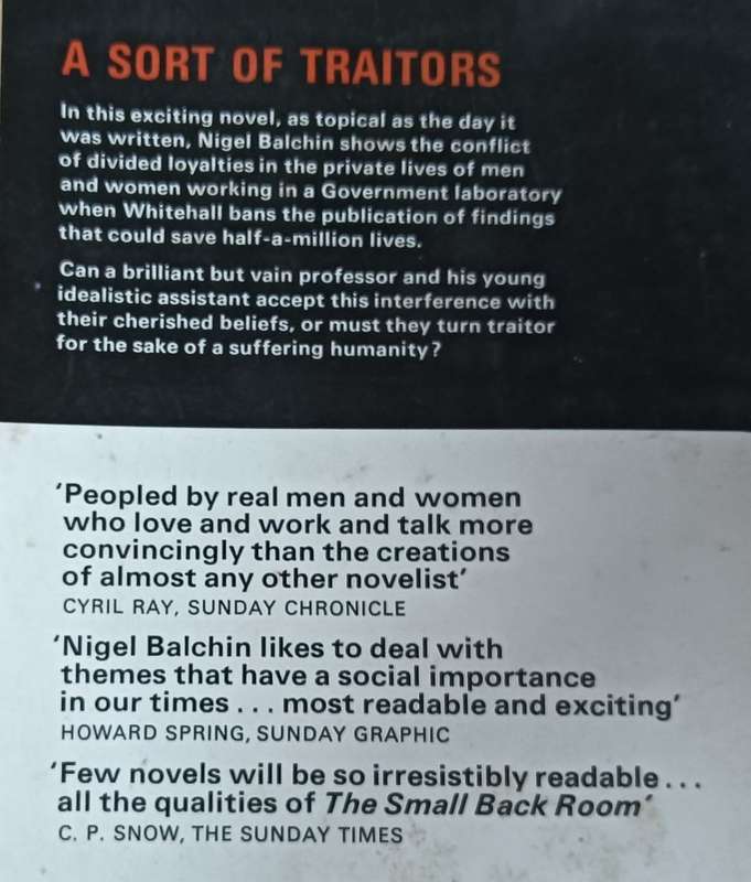 A of Sort Traitors - Nigel Balchin - Softcover - 226 pages