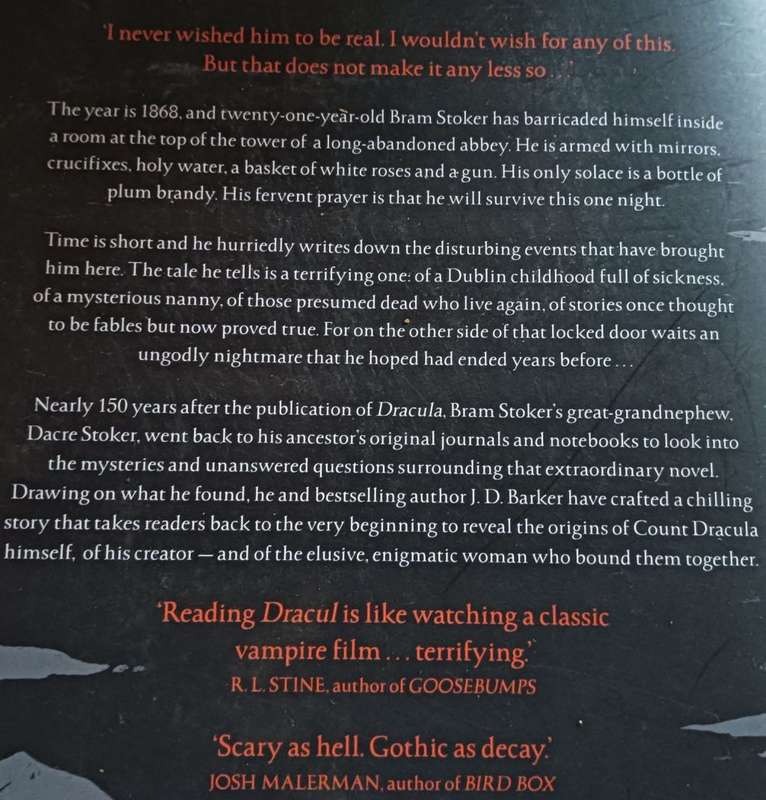 Dracul - Dacre Stoker and J.D. Barker - Large Softcover - 493 pages