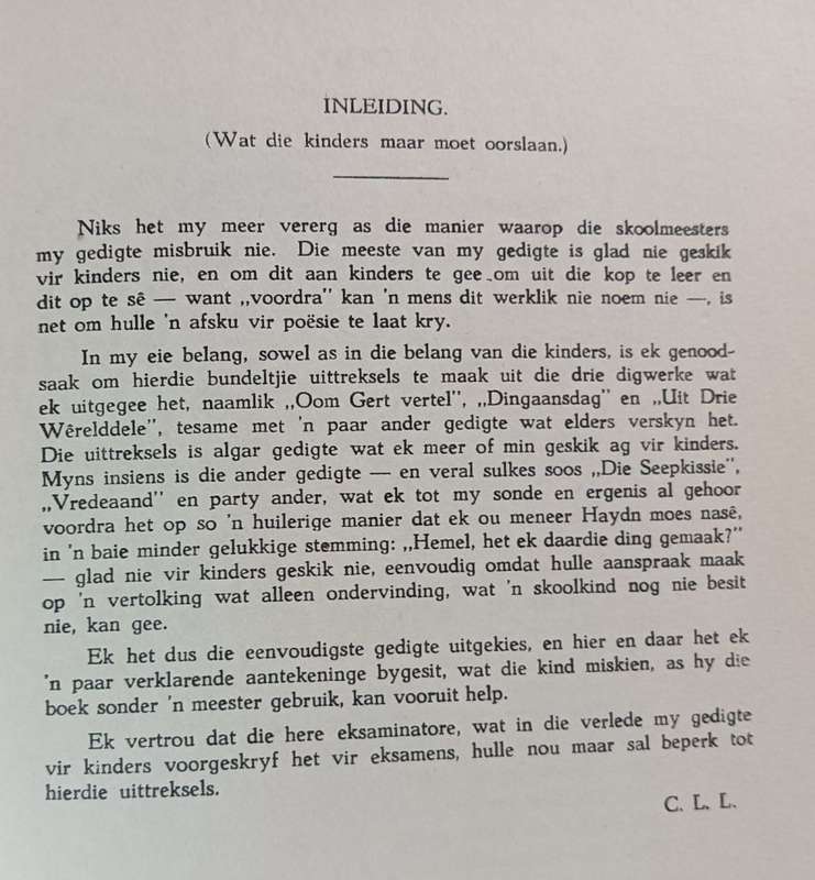 Uitgesoekte Gedigte vir Jong Suid-Afrika - C. Louis Leipoldt - Hardcover - 76 pages
