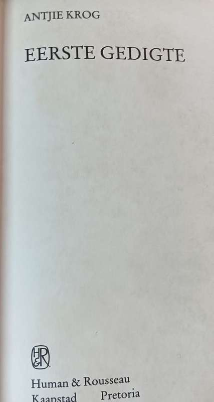 Eerste Gedigte - Antjie Krog - Hardcover - 104 pages
