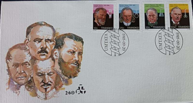 TRANSKEI 1985 OFFICIAL FDC 2.6 - HEROES OF MEDICINE (4th)