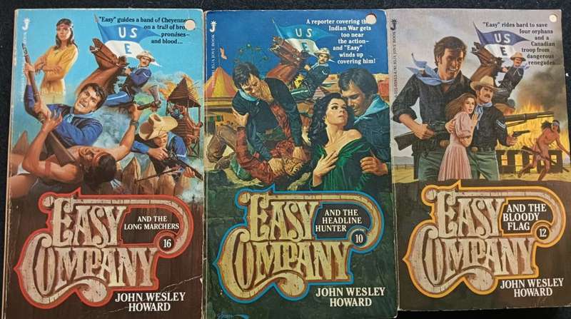 Easy Company - 3 novels by John Wesley Howard - Softcovers - Western genre