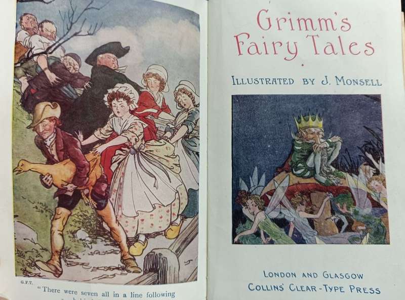 Grimms` Fairy Tales - The Brothers Grimm - Illustrated by J. Monsell - 572 pages