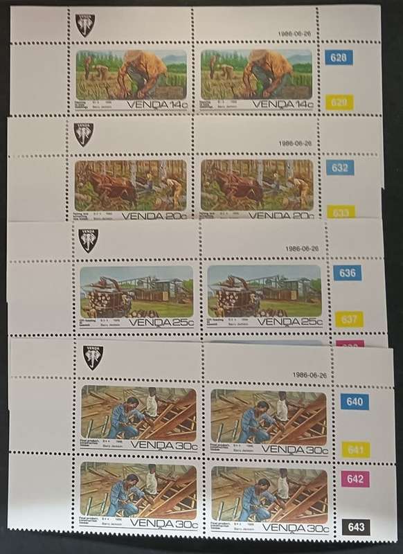 1986-Venda-MNH-Forestry-Control Blocks-SACC 143-146 UMM