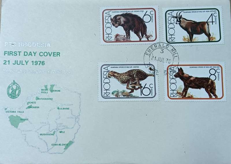 Rhodesia 1976 Vulnerable Species of Wildlife FDC
