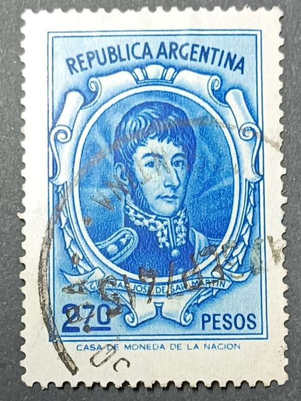Argentina 1970 Gen San Martin used