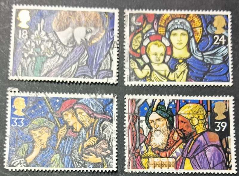 Great Britain 1992 Christmas Stamps part set used