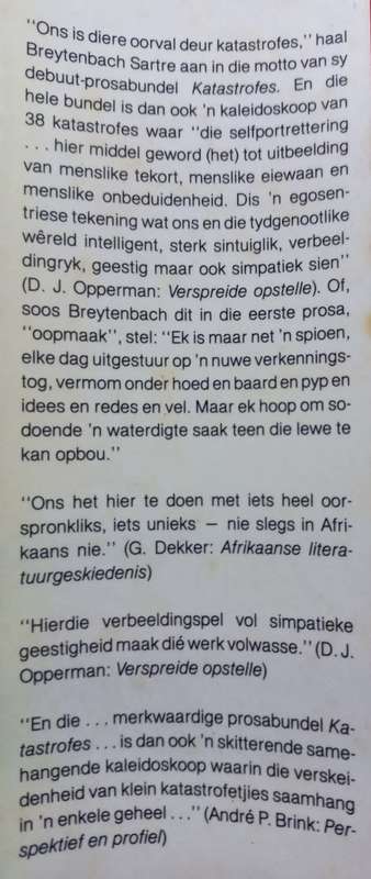 Katastrofes - Breyten Brentenbach - Hardcover - 79 Pages