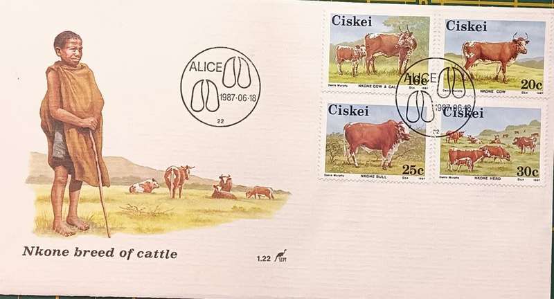 Ciskei 1987 FDC Nkone Breed of Cattle No 1.22