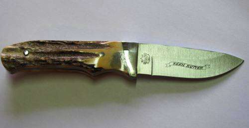 Fixed Blade Hunting Knife With Leather Sheath