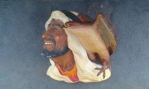 RARE 1961 Bossons Chalkware Head "DESERT HAWKS"