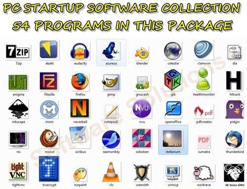 PC Start Up Pack Huge Collection of Software 54 Programs In This DVD Collection for PC/Laptop New