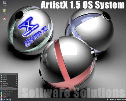 ArtistX 1.5 - GNU/Linux operating system for art creation and multimedia production PC Software
