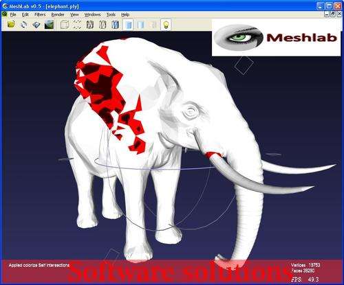 MeshLab 1.3.3 - processing and editing of unstructured 3D triangular meshes.