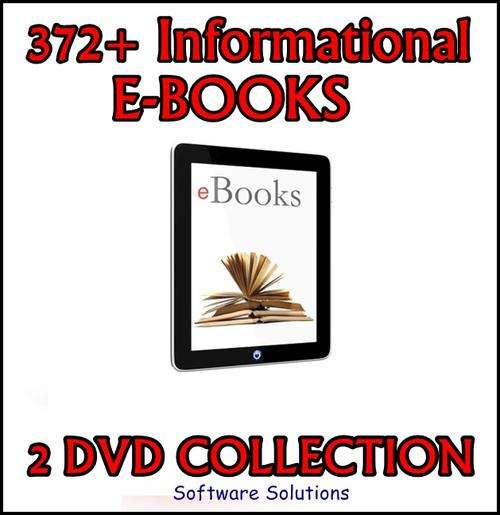 370+ Informational  E-BOOKS  Collection on 2 DVD for PC/Laptops or Any E-Readers
